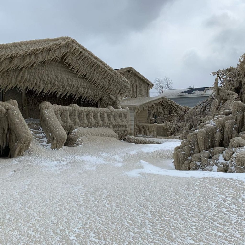 People living near Lake Erie say their icecovered homes look cool, but