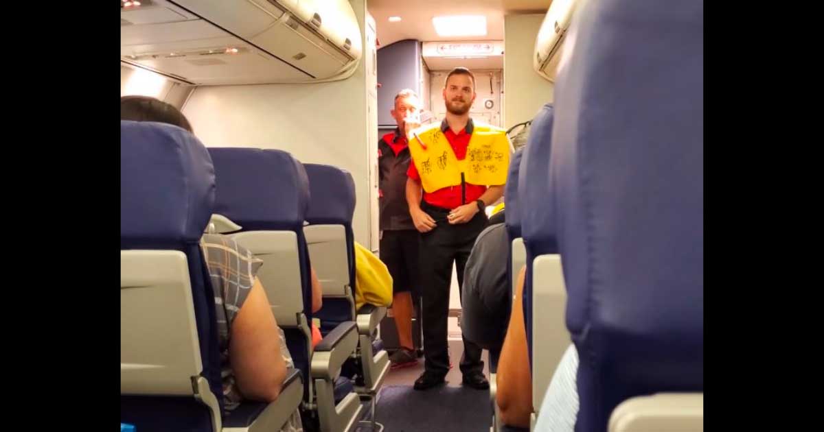 Flight Attendant Gives Hilarious Speech That Scores 30m Views Flight Attendant Gives Hilarious Speech That Scores 30m Views