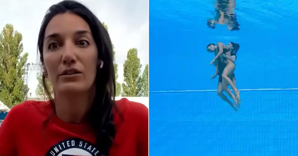 Brave coach sees swimmer faint while in pool and knows she only has